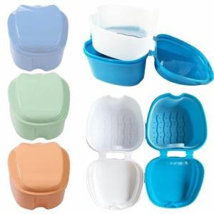 Wholesale Clean Care Denture Cleaner Brush And Retainer Holder Box Denture Bath Case Cup from china suppliers