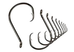 Wholesale High Carbon Steel Sea Fishing Hooks / Circle Fishing Hooks Black Color from china suppliers