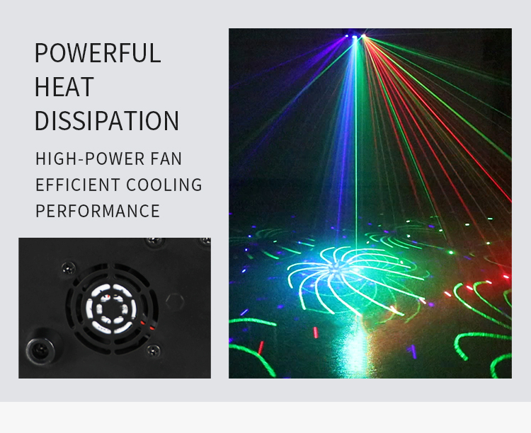 DJ Disco Laser Light 9 Eyes Laser Strobe Led Party Lights Projector Voice Control DJ Night Club Bar Decoration Strobe li