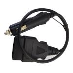 16 Pin OBD2 OBD GPS Cable Black Male Female To Cigarette Lighter