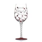 Eco-Friendly Glassware Accepts Custom Logo Personalized Glitter Pink Wine Glass
