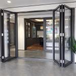 Modern Design Aluminum Alloy Frame Thermal Break Low-E Glass Bifold Door at