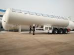 LPG Tanker Tri Axle Semi Trailer 49.6CBM 20MT For Liquid Petroleum Gas