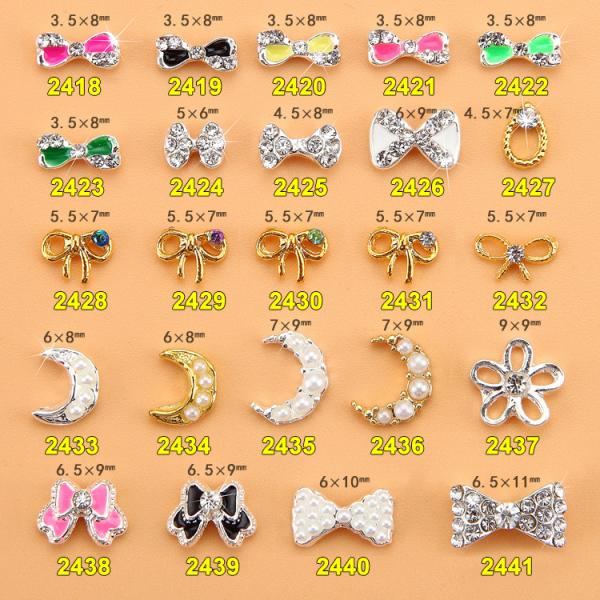 Hot NEW Wholesale Alloy Jewelry 3D Nail Art Jewelry Nail rhinestones Sticker