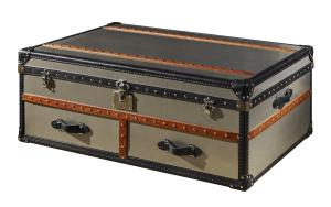 Wholesale Brush Stainless Steel Side Coffee Table , Antique Vintage Trunk Coffee Table Business Storage from china suppliers