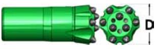 Diameter 76mm R32 Hydraulic Top Hammer Thread Drill Bit For Mining Quarrying