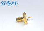 SSMA Female RF Coaxial Connector – Brass Body, Four-Hole Flange Mount