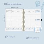 8.75''X 6.63'' Light Blue Planner Personalised 2 Page Per Week Agenda