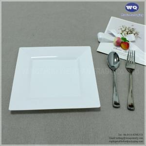 Wholesale 7 Inch Hot-Stamp Square Plate,Elegant Single Use Heavy-Duty Disposable Wedding Rose Gold PS Plate for wedding cakes from china suppliers