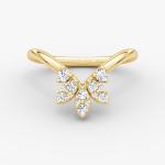 New Arrivals Designs Elegant 925 Sterling Silver 18K Gold Petal Crown Band Rings