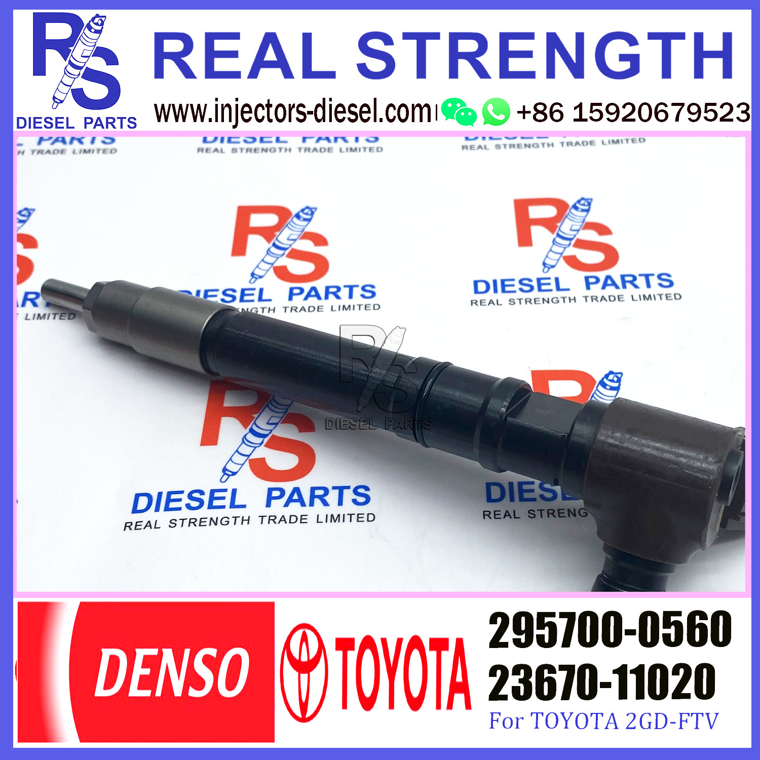 Common Rail Injector Assembly 95700-0560 23670-0E020 23670-09430 23670-11020 for TOYOTA Hilux 2GD-FTV