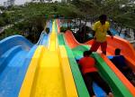 Flat Ground Adult Big Water Slides Funny Outdoor Amusement Water Play Equipment