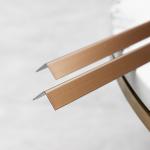 L Shaped Tile Edge Trim Color PVD Coated Rose Blonde Finish Stainless Steel