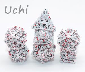 Wholesale White Metal Mini Polyhedral Dice Hand Pouring For Collection from china suppliers