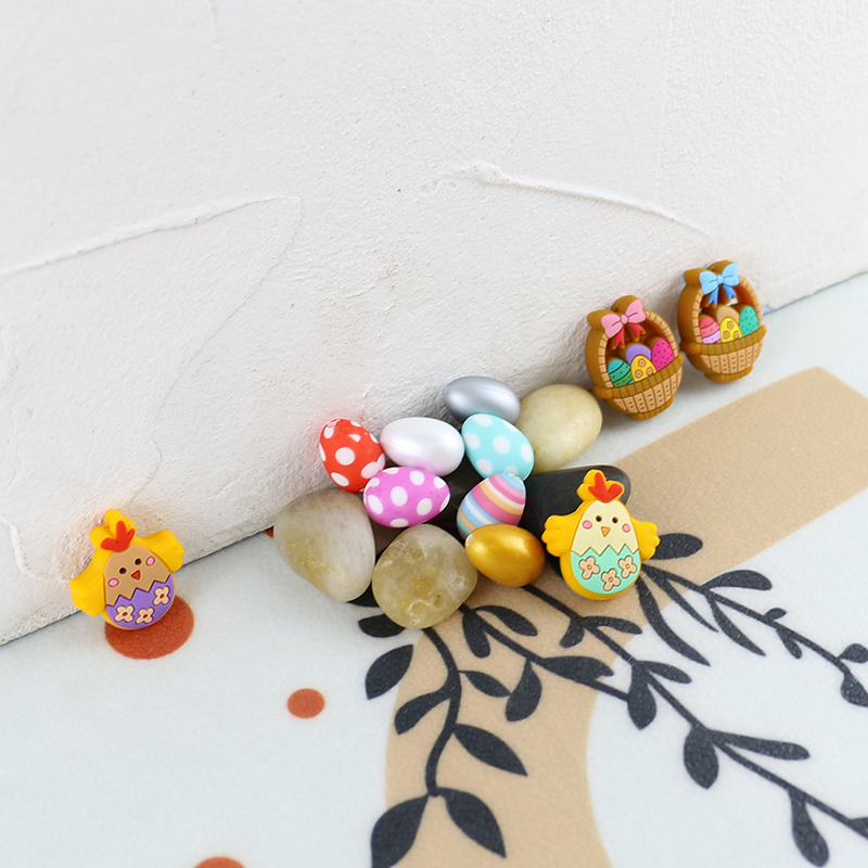 Food Grade Focal Beads Silicone Chicken Eggs Bunny Shape For Pen Making