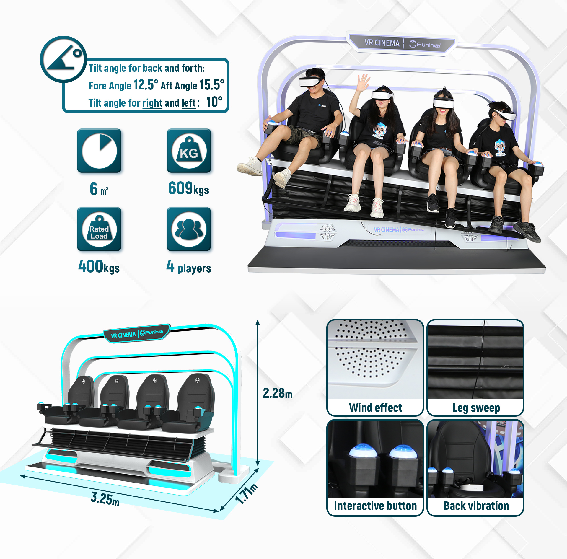 Teenager Commercial Simulator Vr Walker Playing CS Games Indoor Roller Coaster Type