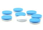 Embossing Flip Off Vial Caps , Colorful 20mm Flip Off Caps Non Spill