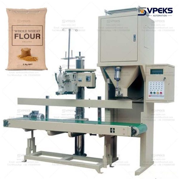5kg 10kg 25kg Semi- Automatic Compost Fertilizer NPK Fertilizer Granule Bagging / Packing Machine