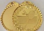 Gold Plated Casting Metal Sports Medals Custom Zinc Alloy For Badminton Match