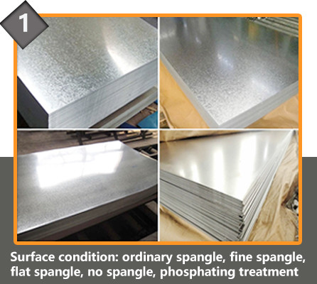 Regular Spangle Galvanized Coils Sheet Cold Rolled 4×8ft 4*10ft For Roofing