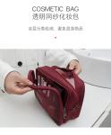 PVC Material Portable Waterproof Cosmetic Bag Zippered Closure Type