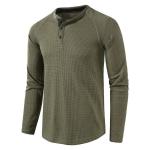 Men′s Underwear Long Sleeve T-Shirt Men′s Bottom Shirt Top Waffle T-Shirt