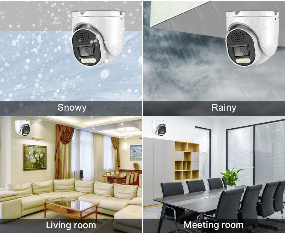 Metal Turret Dome 8 Channels Indoor Face Detection IP66 H.265 4K 8MP Wired POE IP Network Security Home CCTV Camera System
