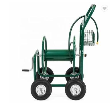 Stainless Steel Metal Garden Water Hose Reel Cart for Clean House and Watering