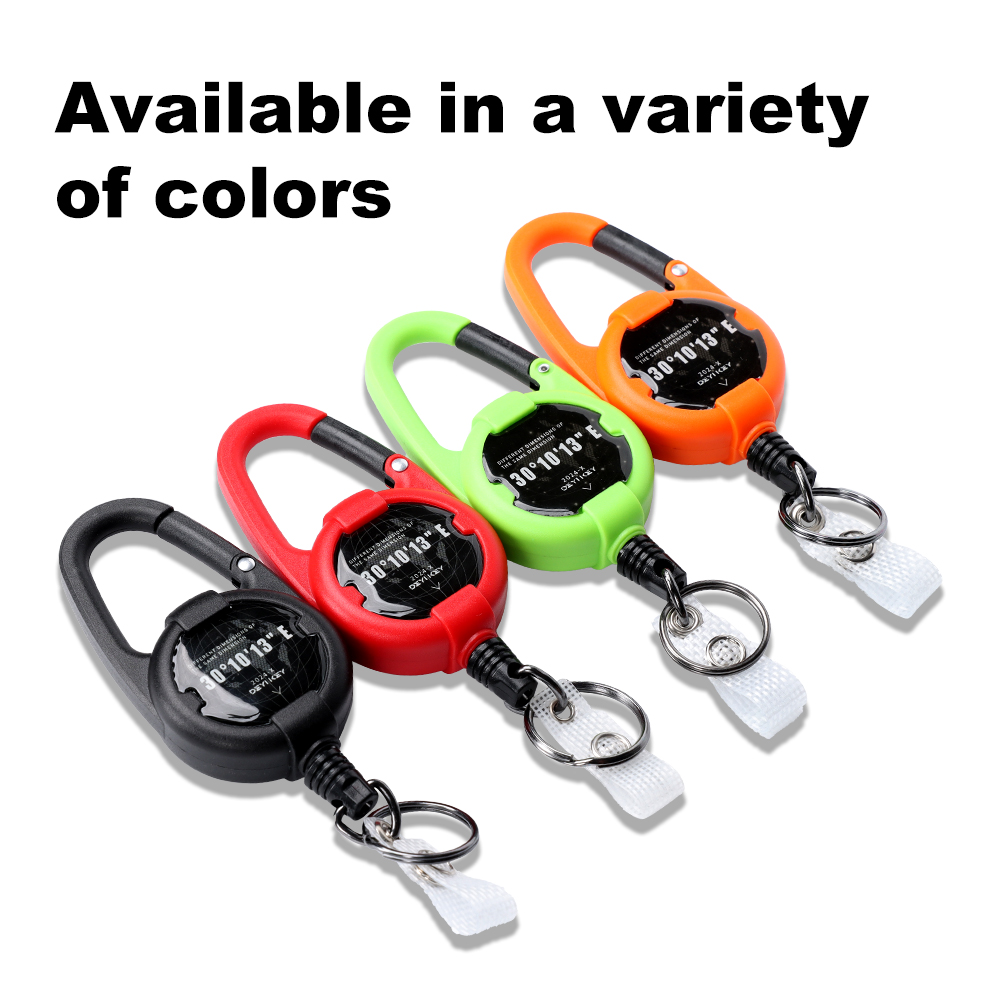 Deyi Badge Reel Retractable Keychain Clip Id Holder Upgraded Stainless Steel Cord Suitable for Men And Wome D Hook