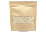 Flat Bottom Plastic Storage Bags With Zippers White Kraft Paper Food Grade