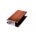 Heat Transfer Glossy Wood Surface Aluminium Door Profiles