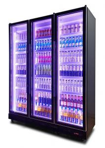 Wholesale High Level Full Glass Soft Drink Display Cooler , Pub Soft Drinks Display Fridge from china suppliers