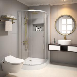 Wholesale 5mm tempered glass 900x900x2000mm Bathroom Curved Corner Shower Enclosure , Shower And Bath Enclosures from china suppliers