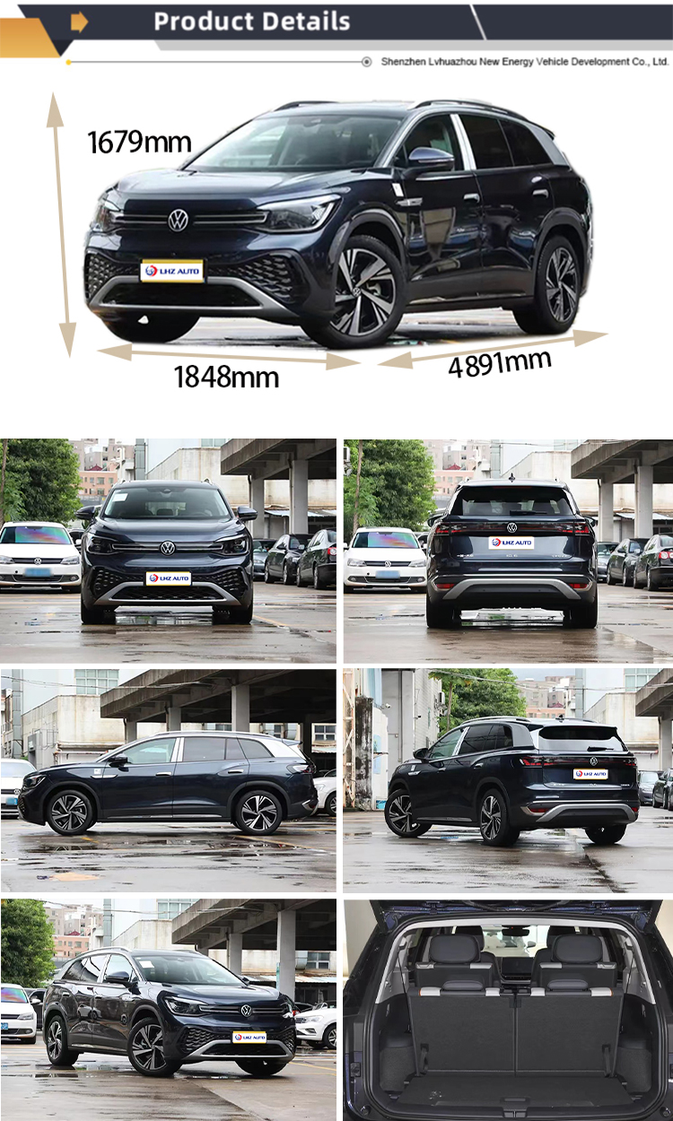 Lithium Battery 2024 Volkswagen ID6 Crozz Electric SUV Car with 5 Doors and 5 Seats