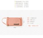 Washable Large Capacity Canvas Pen Bag Embroidery Printing 21 * 7 . 5 * 5CM