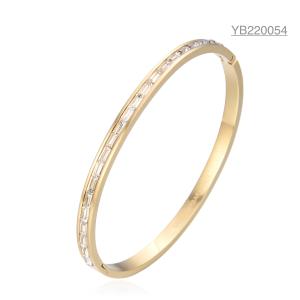 Wholesale Ring Style CZ Gold Jewelry Fashion Full Rhinestone Buckle Bracelet from china suppliers