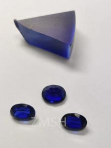 Wholesale Blue Sapphire Row Gem Fe Ti Doped Kashmir Oceanic Azure Gem Crystal Jewelry from china suppliers