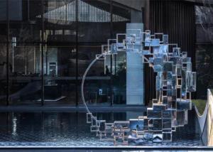 Wholesale Garden Landscape Contemporary Abstract Sculpture Stainless Steel Handmade from china suppliers