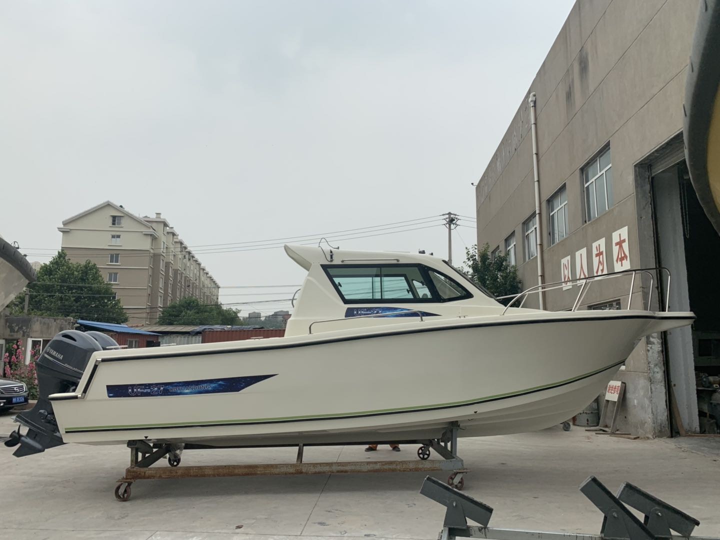2023 new 27ft GRP boat for fishing and recreation with 8 persons crew with cabin