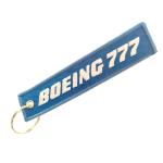 ​Aviation Enthusiast Gift - BOEING 777 Embroidered Tag with Gold-Plated Key Ring