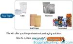 Stand Up Packaging Bag With See-Through Window, k Food Packaging Bag, Gravure