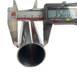 0.4mm-3.0mm Mirror Satin Surface 1 3/8'' Inox Metal Tube 201 304 316 Grade 35mm