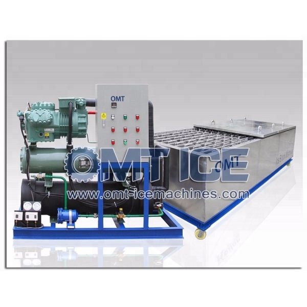 OMT Block Ice Crusher Machine for Crushing 5-100kg Ice Block 1100*750*1100mm Dimensions and 160 KG Weight