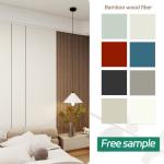 8 Mm Interior Decoration Bamboo Wood Fiber Wall Panel Fireproof Skin Feeling