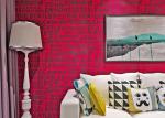 Red Color English Words House Decoration Modern Removable Wallpaper