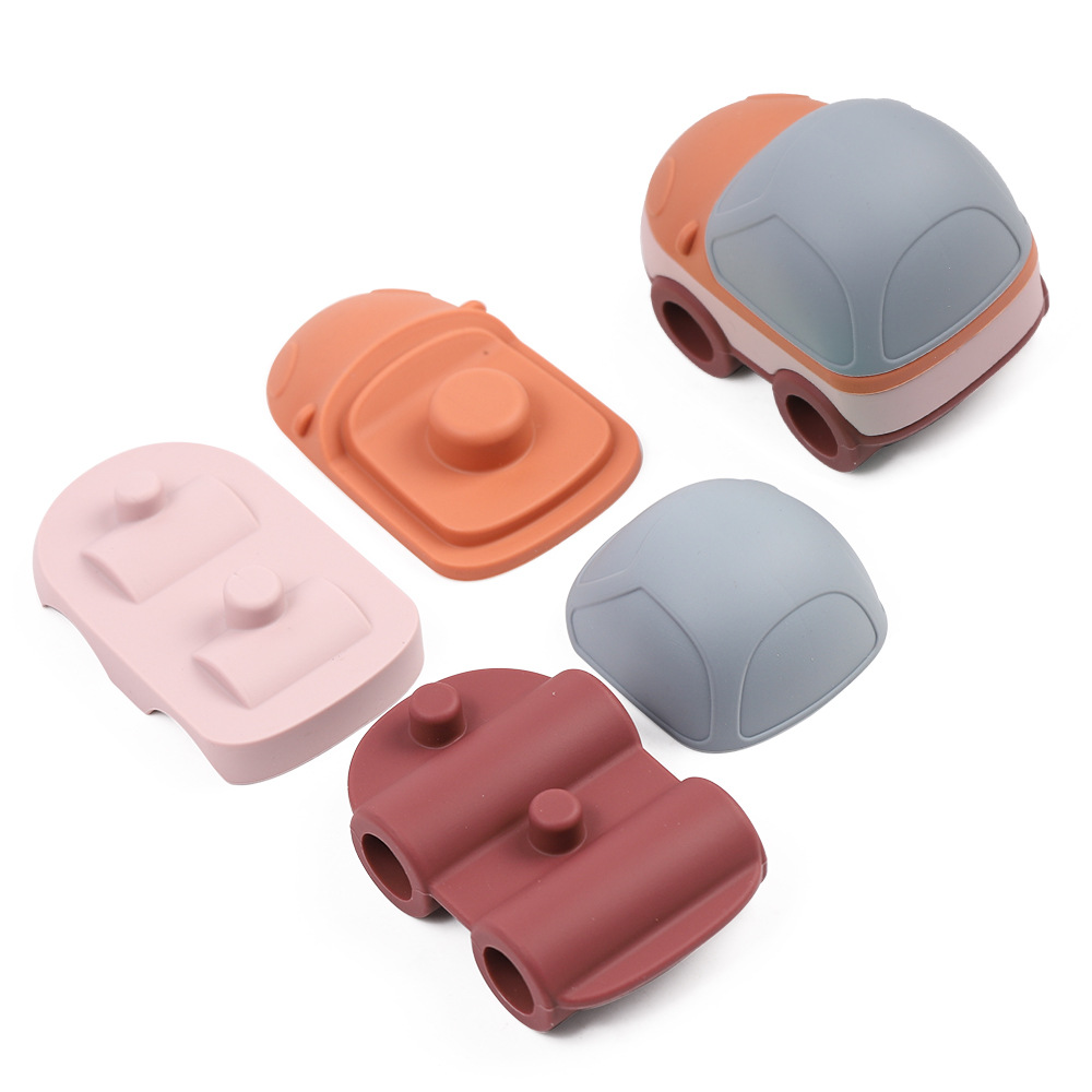 silicone building blocks baby stacker stacking toy