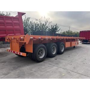 Wholesale Hot 20 Feet 40 Feet Container Transport 3-Axis Flat Plate Semi-Trailer with 12.5*2.5*1.55m 12r22.5 Customized from china suppliers
