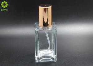 Wholesale 120ML Flat Shoulder Spray Pump Glass Bottle With Caps Gold Tops from china suppliers