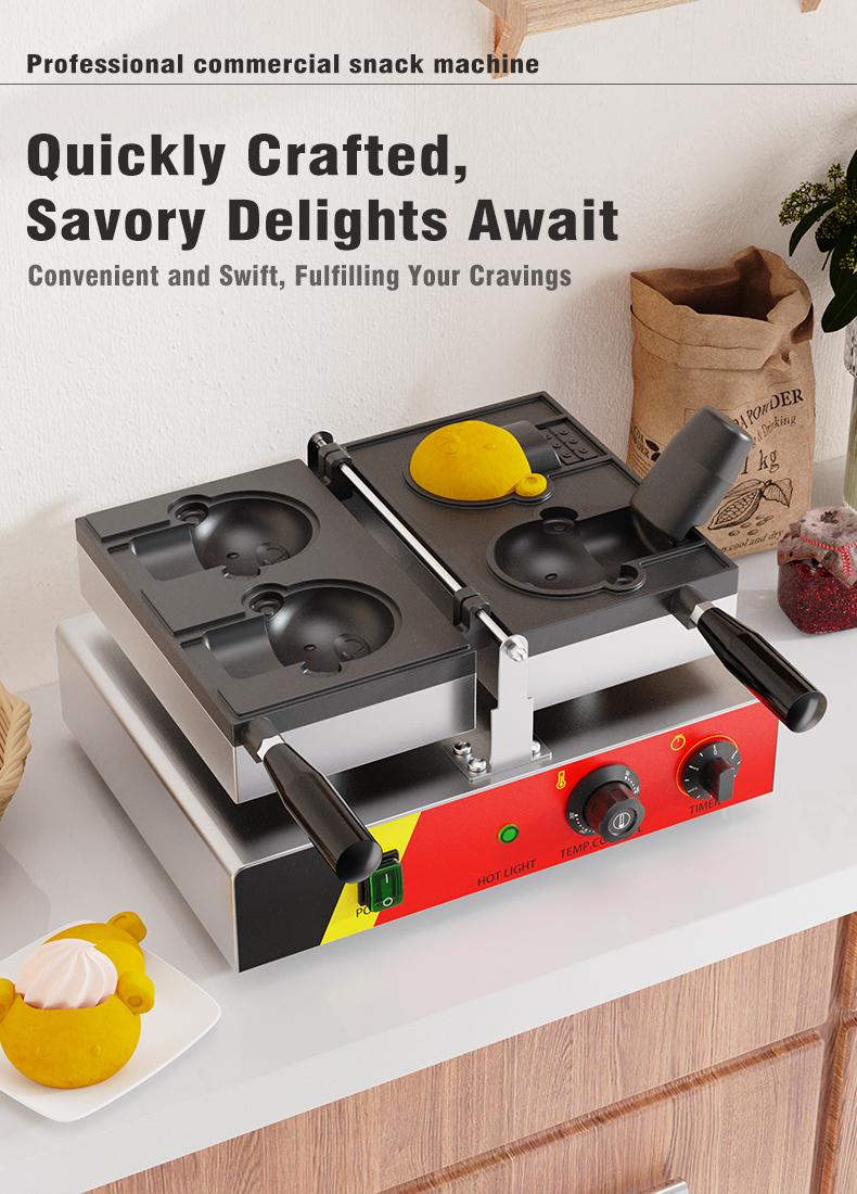 400*300*200mm Electric Waffle Machine for Sancks Open Mouth Bear Shape Taiyaki Ice Cream