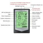 Accurate Wind Speed And Rainfall Display For Outdoor Wireless Solar Weather